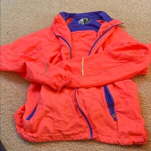 RBX Kids Bright Orange Raincoat with Purple Trim